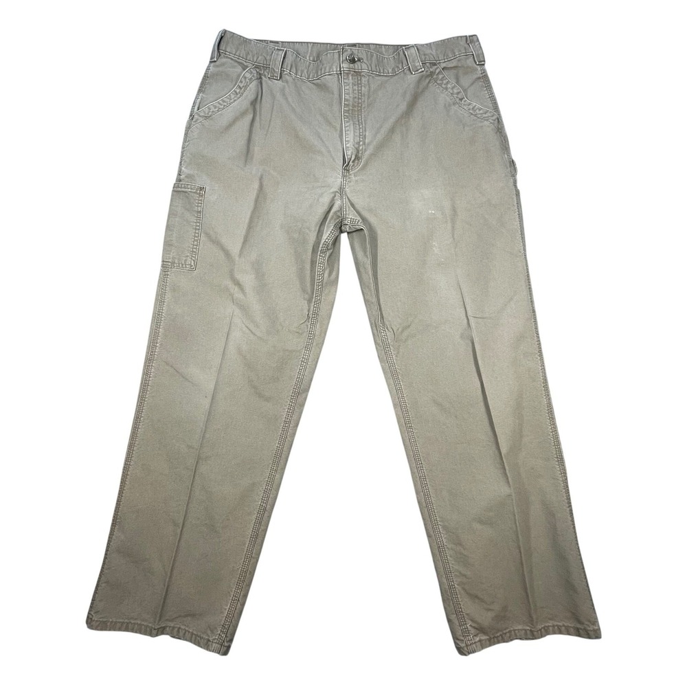 Carhartt Brown B151 LBR Original Dungaree Fit Carpenter Pants Mens 42x32